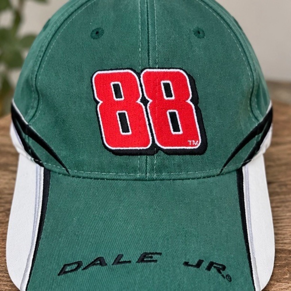 Winners Circle Dale Earnhardt Jr 88 NASCAR Hat Green White Racing Baseball Cap